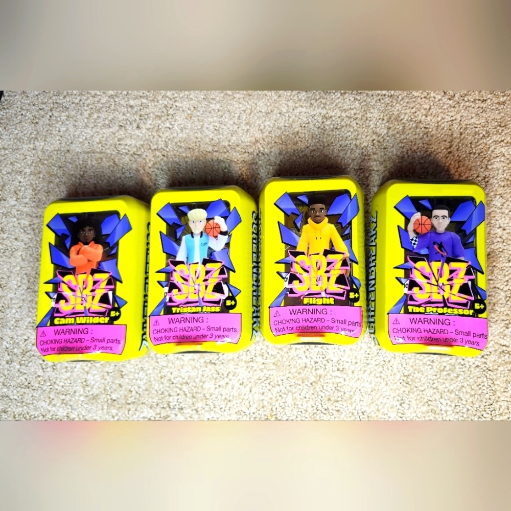 Collection Of Four Yellow Screen Breakz Basketball Star Figures